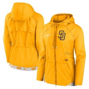 Women's San Diego Padres Nike Gold Statement Full-Zip Hoodie Jacket